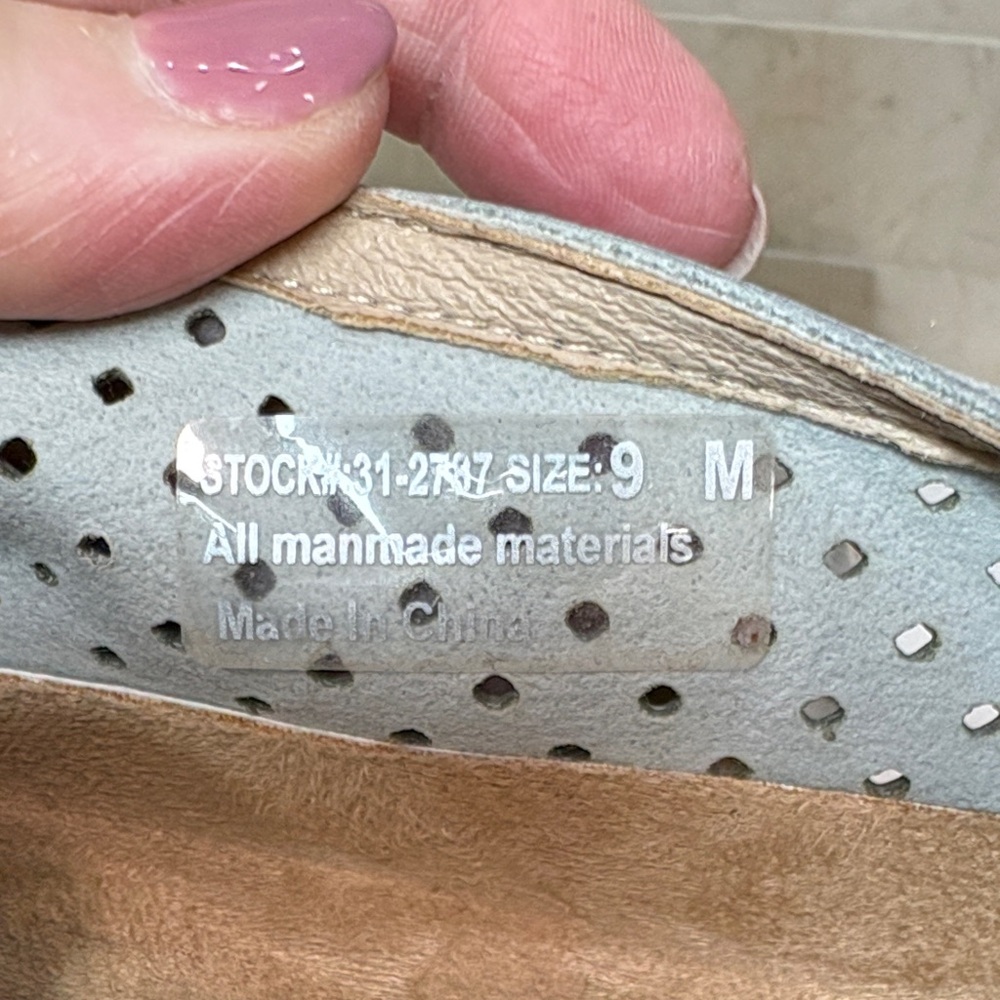 Easy Street Wonen’s Laser Cut Perforated Gray Slip-Ons, 9 - Picture 9 of 9